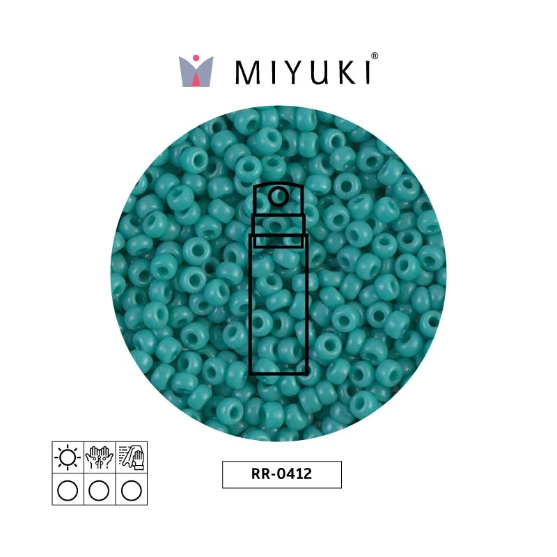 Mostacilla Miyuki rocalla 8/0 RR0412 matte metallic turquoise x 10g