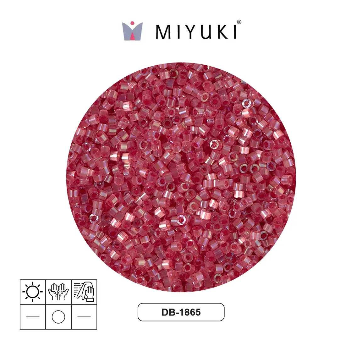 Miyuki delica 11/0 DB1865 color lined berry AB x 50g