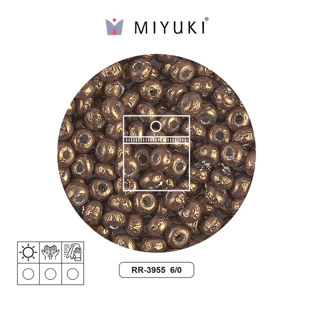 Mostacilla Miyuki rocalla 6/0 RR3955 antique brass x 10g