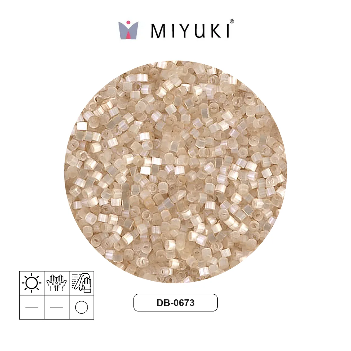 Miyuki delica 11/0 DB0673 antique ivory satin x 50g