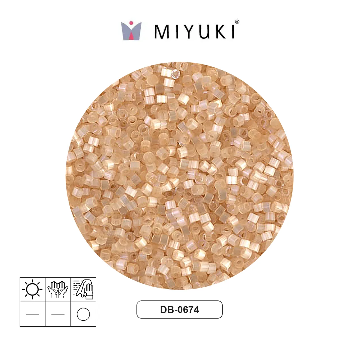 Miyuki delica 11/0 DB0674 crema sedoso satinado x 50g