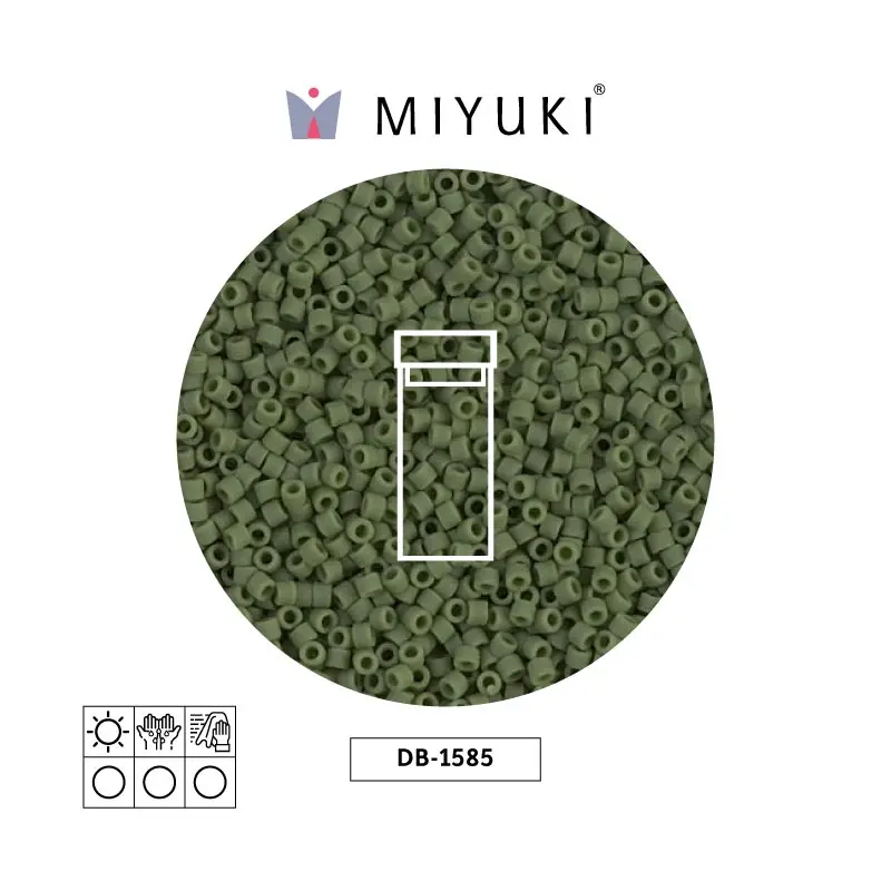 Miyuki delica 11/0 DB1585 matte opaque avocado x 3g
