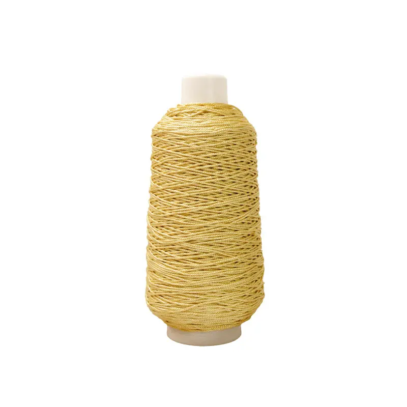 Hilo poliester metalizado A17-600/9S dorado x rollo 440m