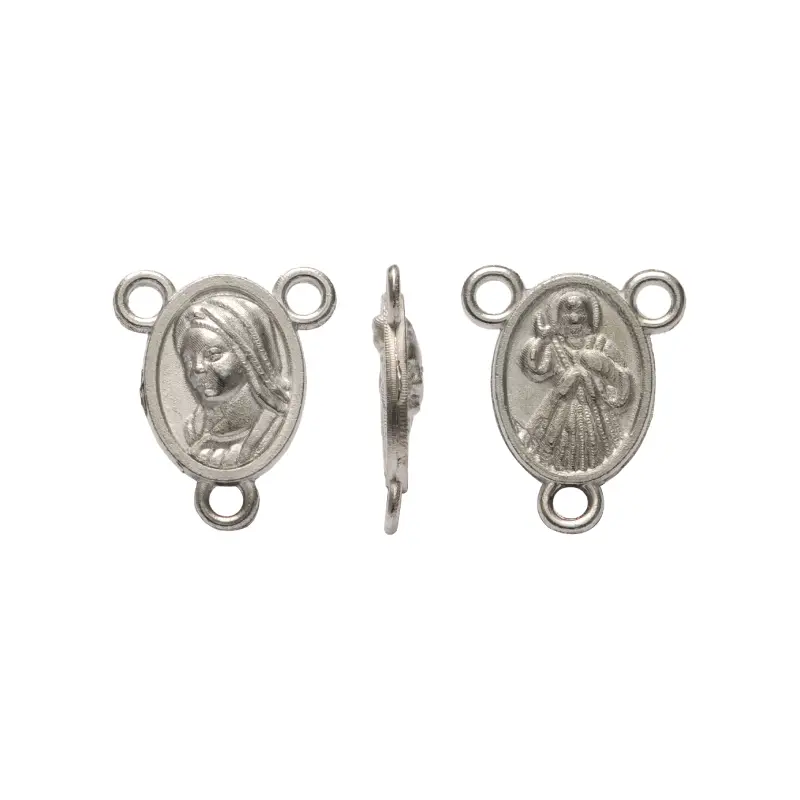 Crucero divina misericordia 12x15mm niquel x und