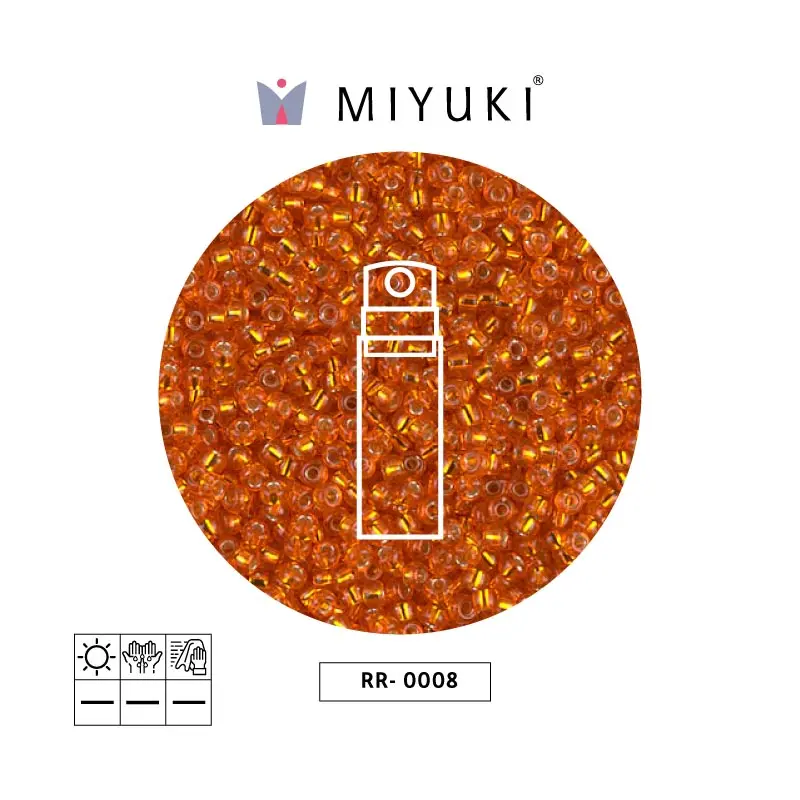 Mostacilla Miyuki rocalla 11/0 RR0008 silver lined orange x 10g
