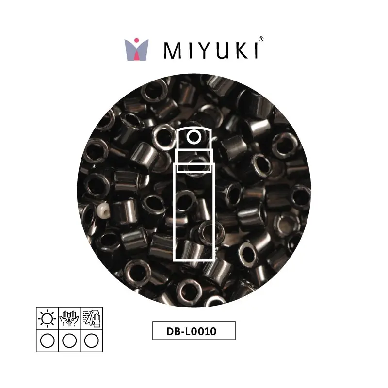 Miyuki delica 8/0 DBL0010 negro x 10g