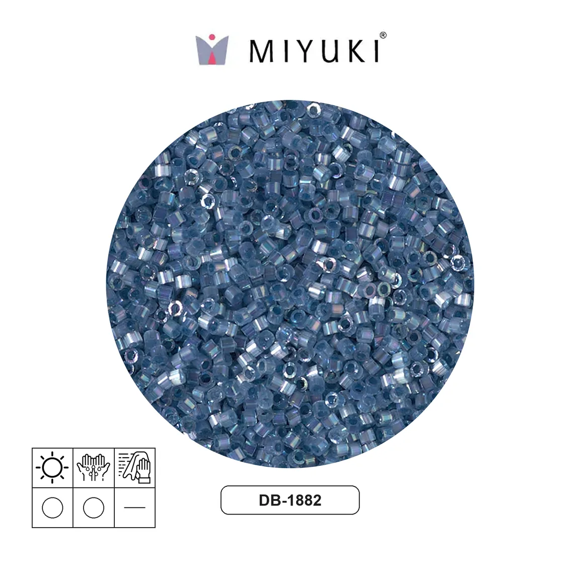 Miyuki delica 11/0 DB1882 color lined bayberry AB x 50g