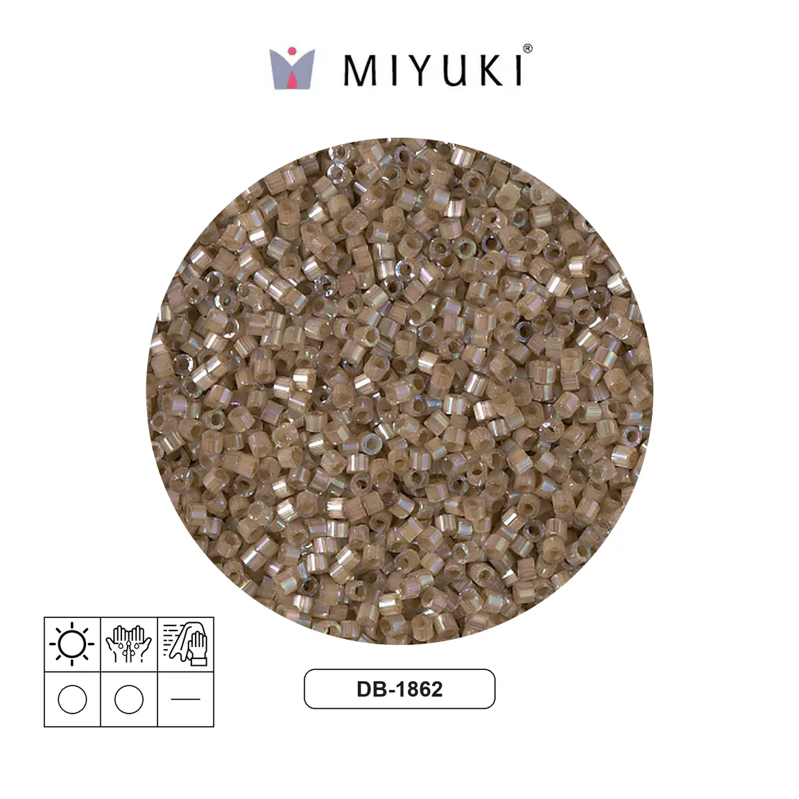Miyuki delica 11/0 DB1862 color lined shell AB x 50g