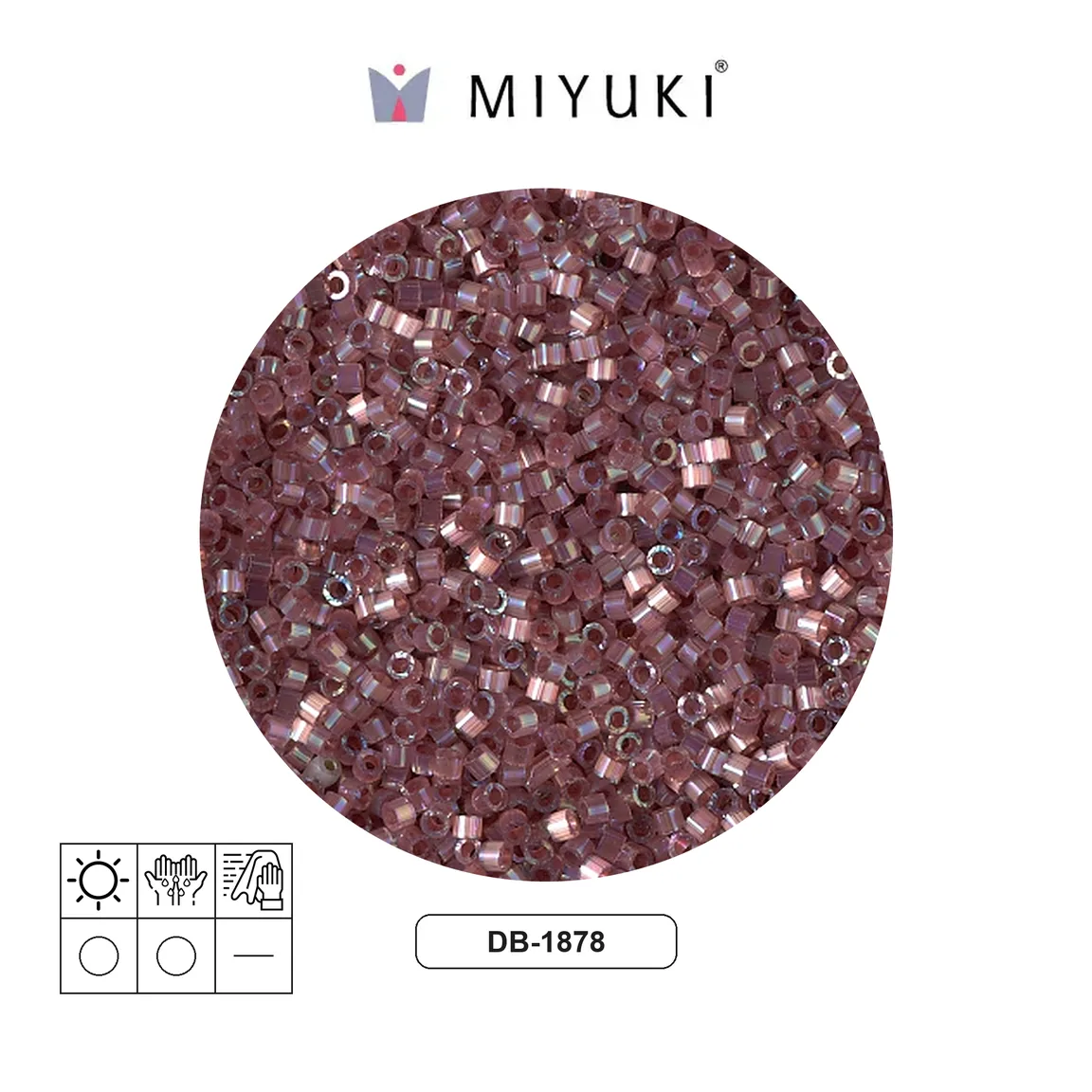 Miyuki delica 11/0 DB1878 color lined rose topaz AB x 50g