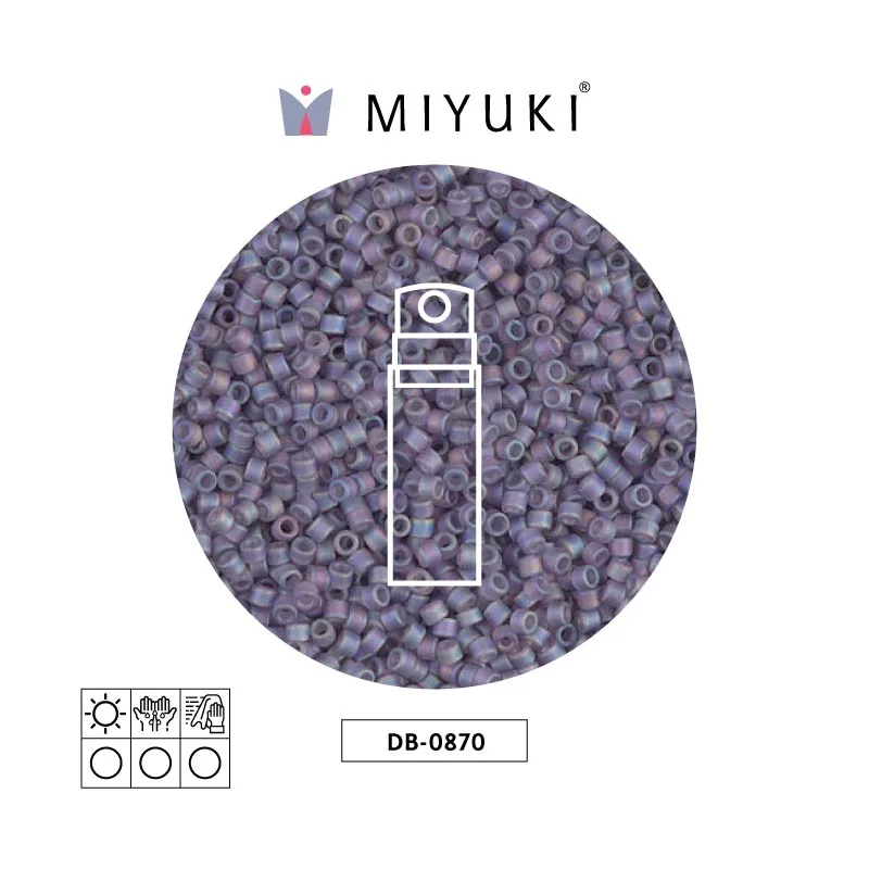 Miyuki delica 11/0 DB0870 matte transparent light amethyst AB x 10g