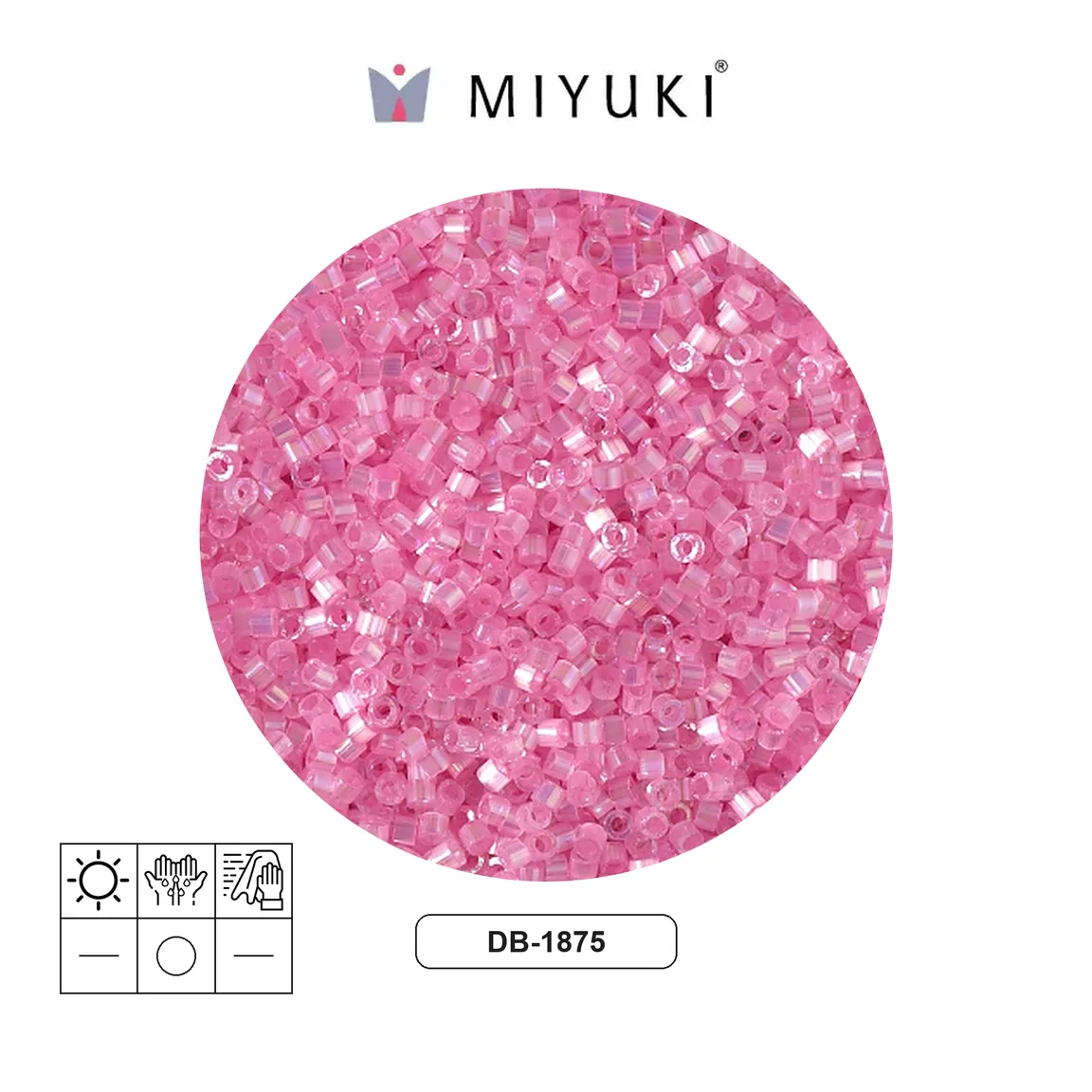 Miyuki delica 11/0 DB1875 color lined light canation x 50g