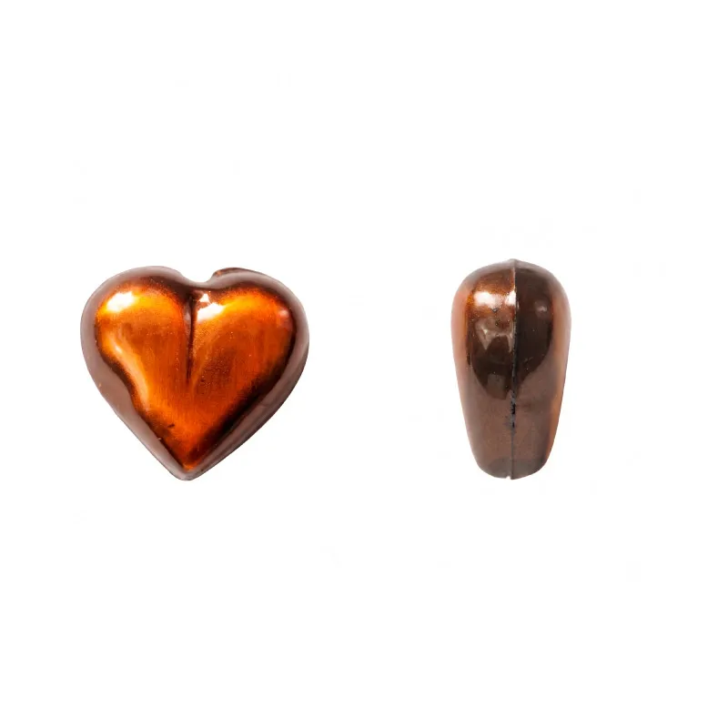 Herraje hindu K2262 corazon liso 26x25mm naranja x 2 und