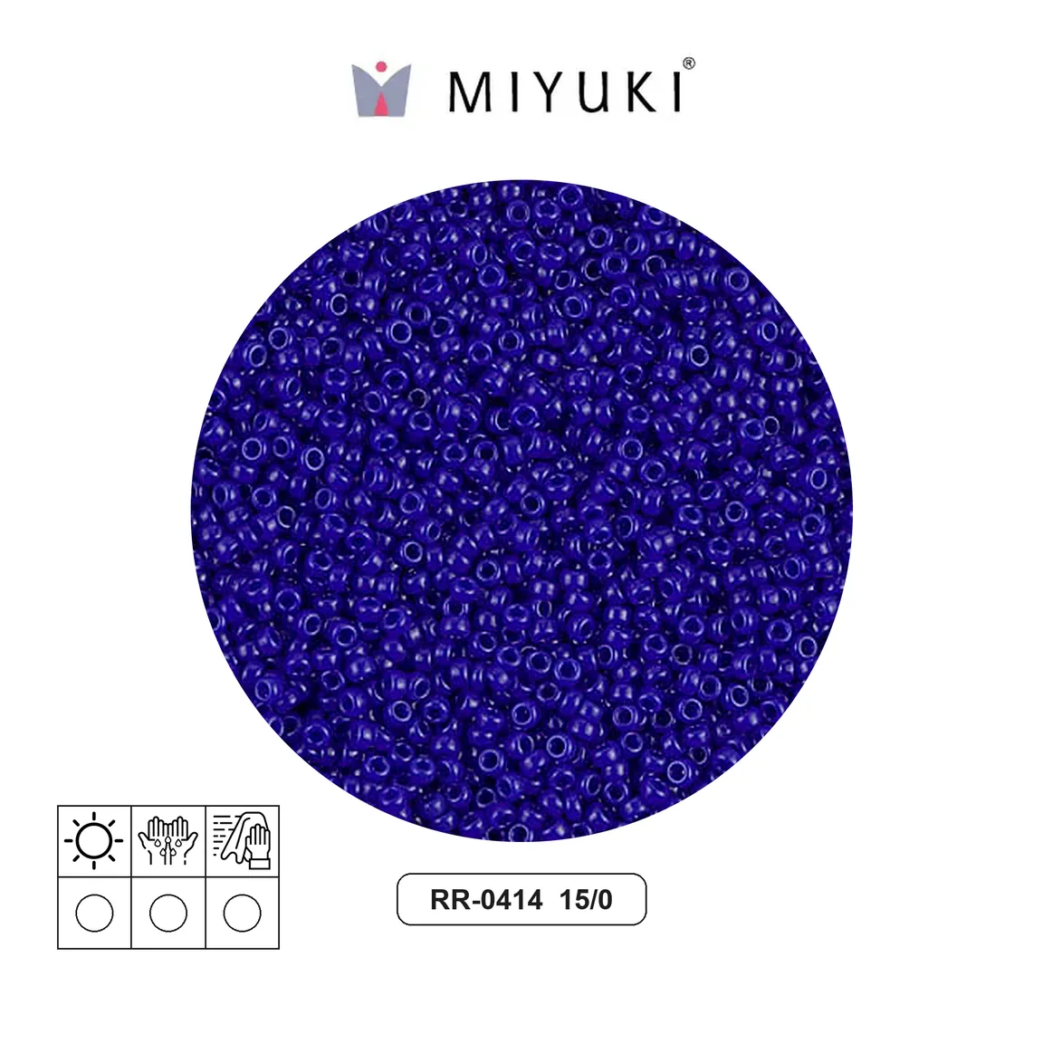 Mostacilla Miyuki rocalla 15/0 RR0414 opaco azul x 250g