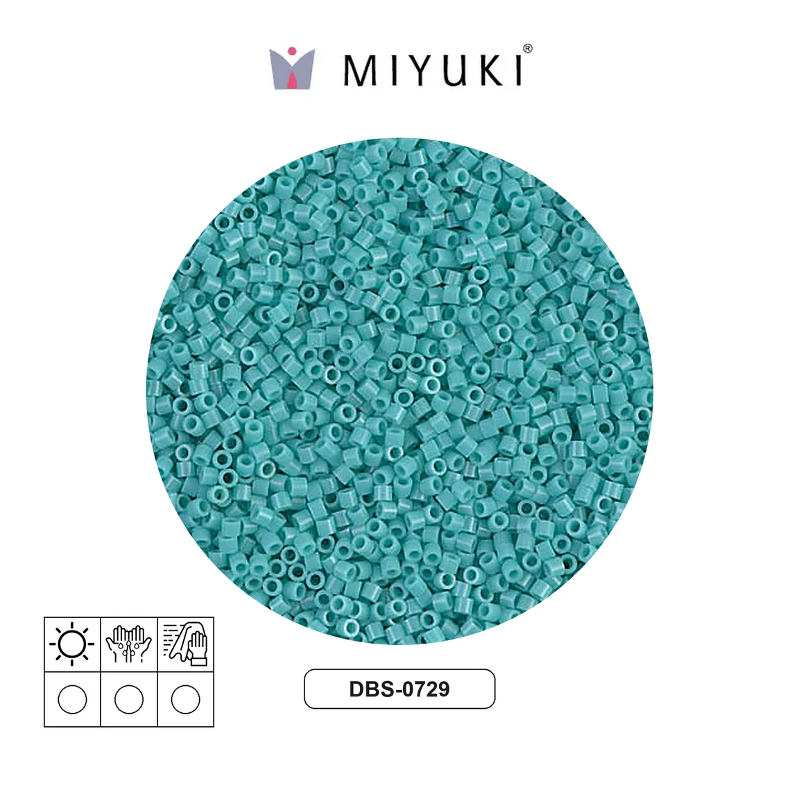 Miyuki delica 15/0 DBS0729 azul turquesa opaco x 50g