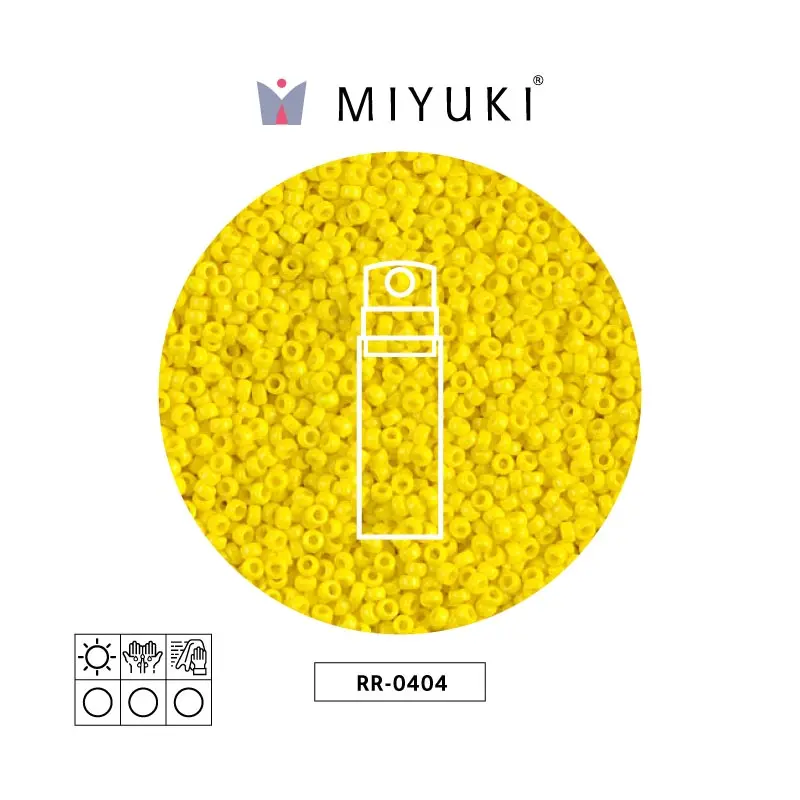 Mostacilla Miyuki rocalla 15/0 RR0404 opaco amarillo x 10g