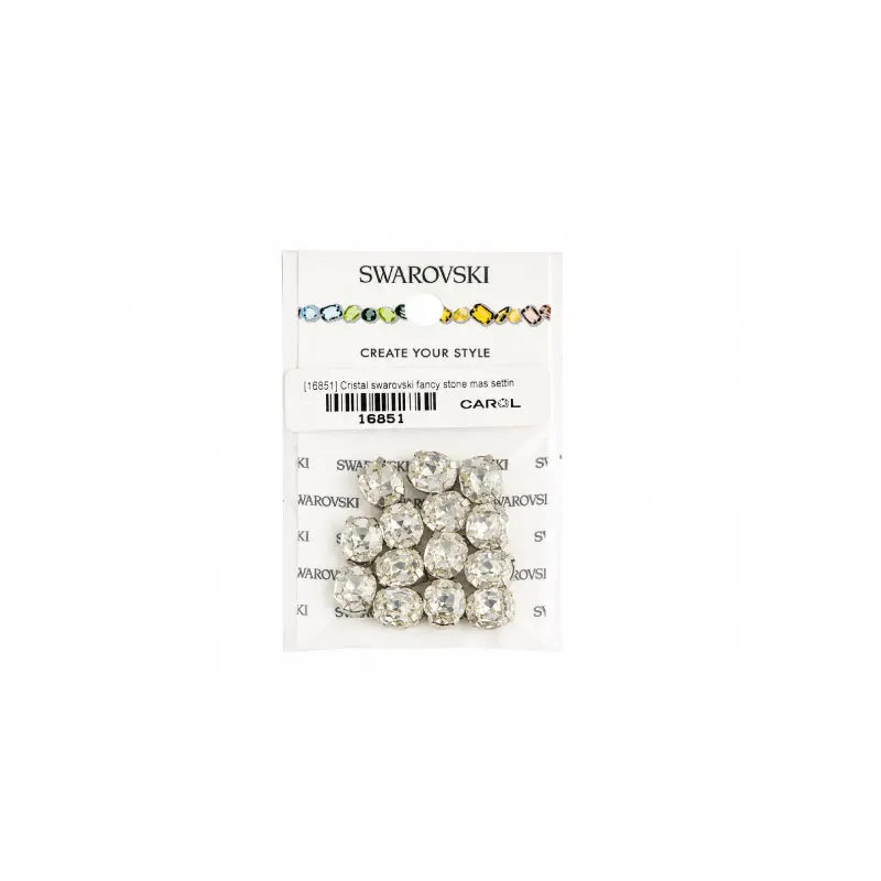 Cristal Swarovski Fancy Stone con setting pasante x 14 und