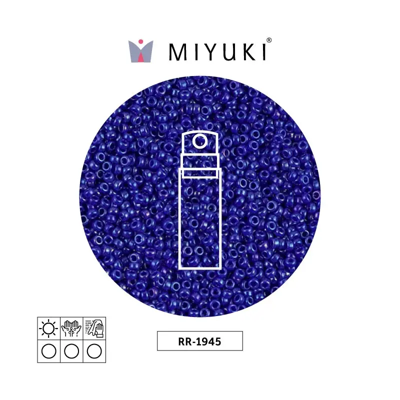 Mostacilla Miyuki rocalla 15/0 RR1945 opaco azul brillo x 10g