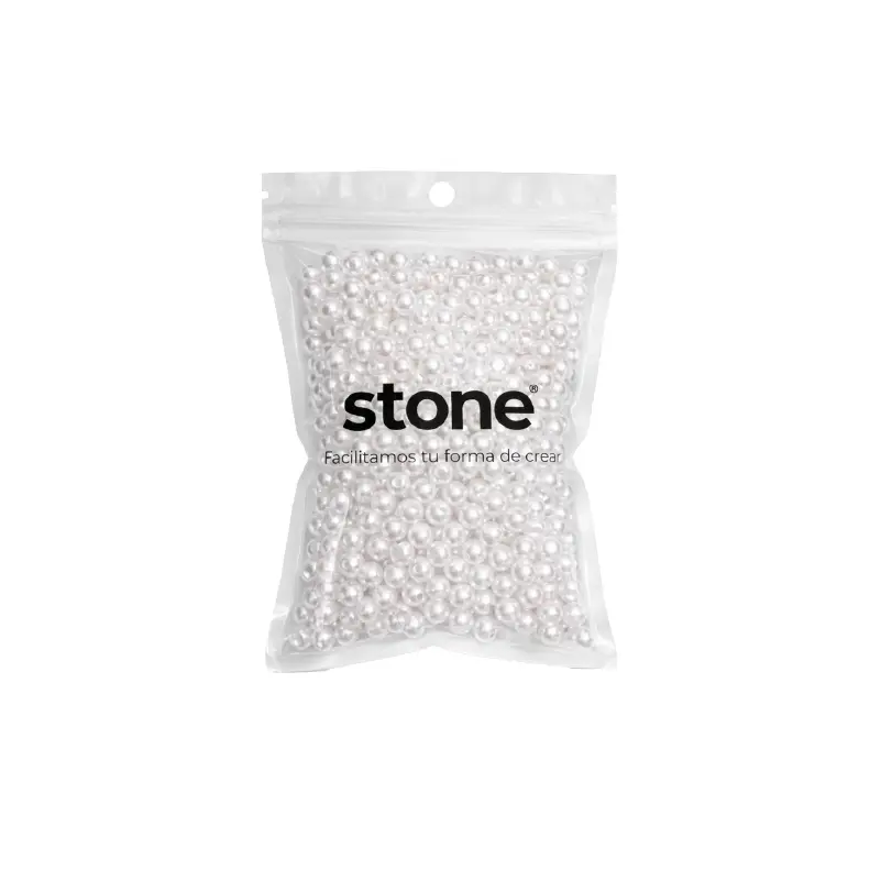 Perla sintetica redonda 8mm blanca x 1/4 libra