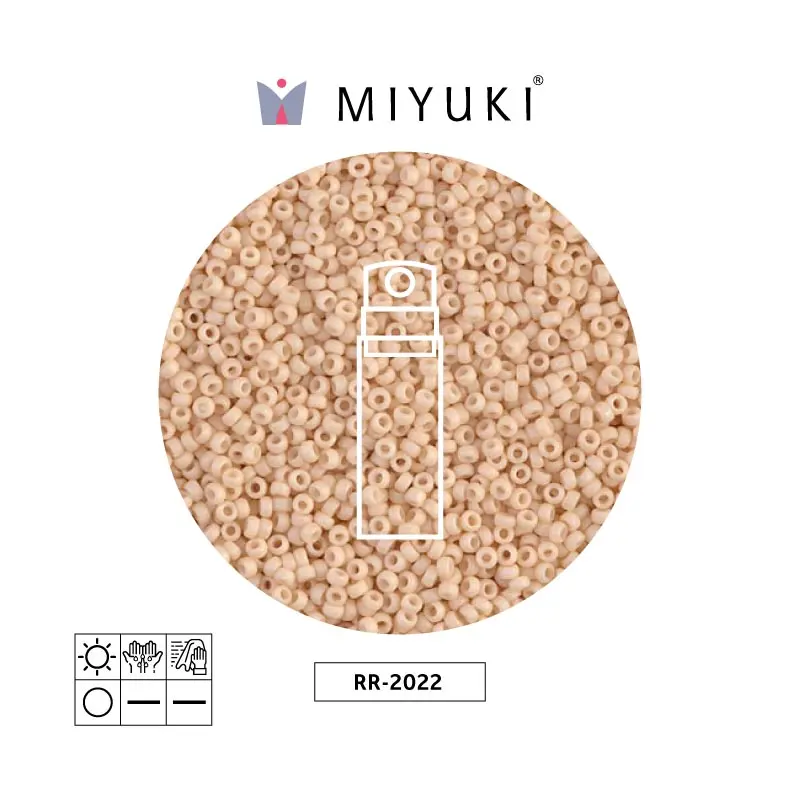 Mostacilla Miyuki rocalla 15/0 RR2022 matte opaque antique beige x 10g