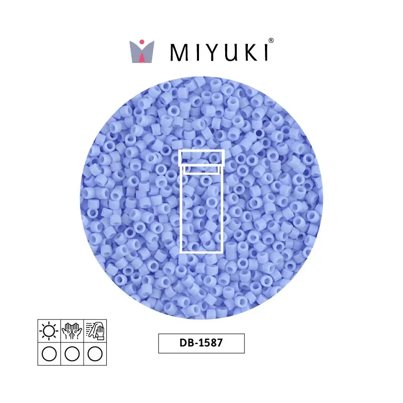 Miyuki delica 11/0 DB1587 opaque matte agate blue x 3g