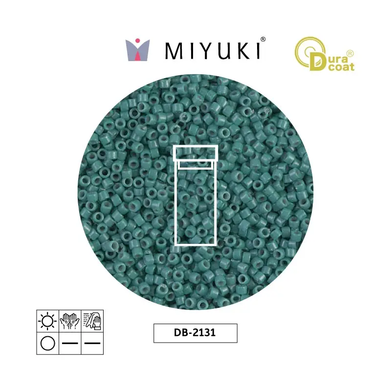 Miyuki delica 11/0 DB2131 opaco eucalyptus Duracoat x 3g