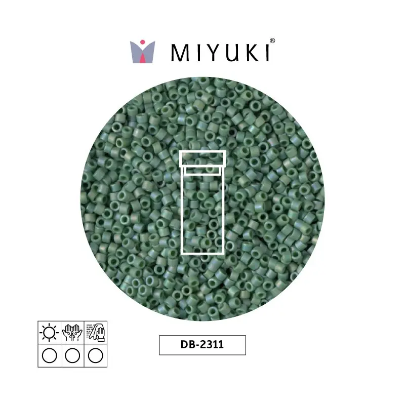 Miyuki delica 11/0 DB2311 opaco turtle verde AB x 3g