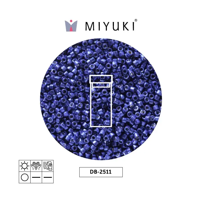 Miyuki delica 11/0 DB2511 Duracoat galvanizado azul x 3g