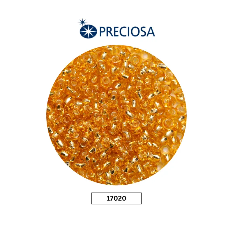 Mostacilla checa preciosa 8/0 3mm 17020 dorado x 500g