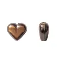 Herraje hindu K2265 corazón liso 26x25mm gris x 2 und