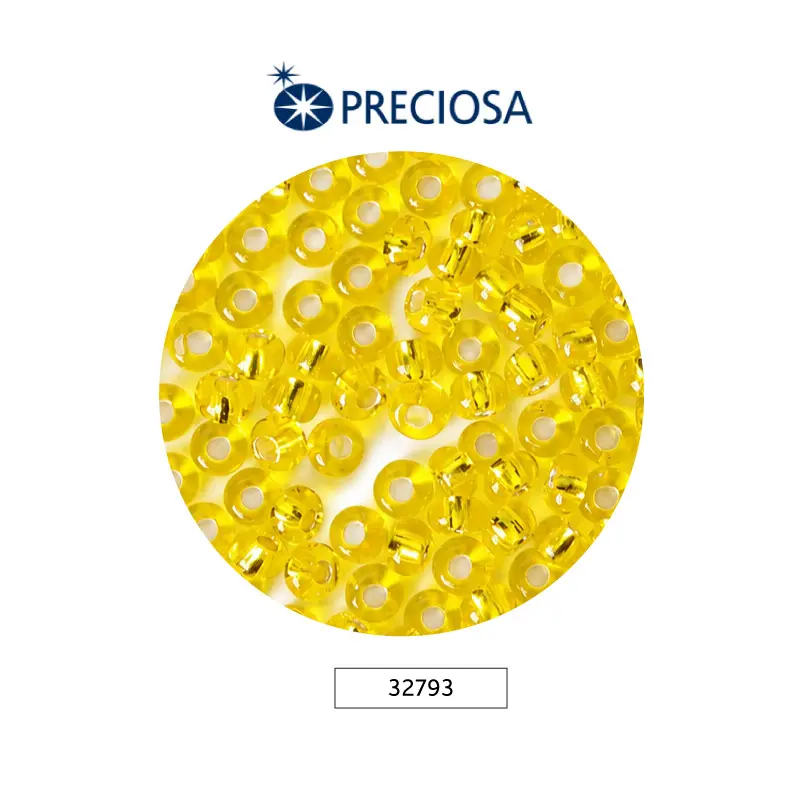 Mostacilla checa preciosa 10/0 2mm 87010 LP amarillo x 500g