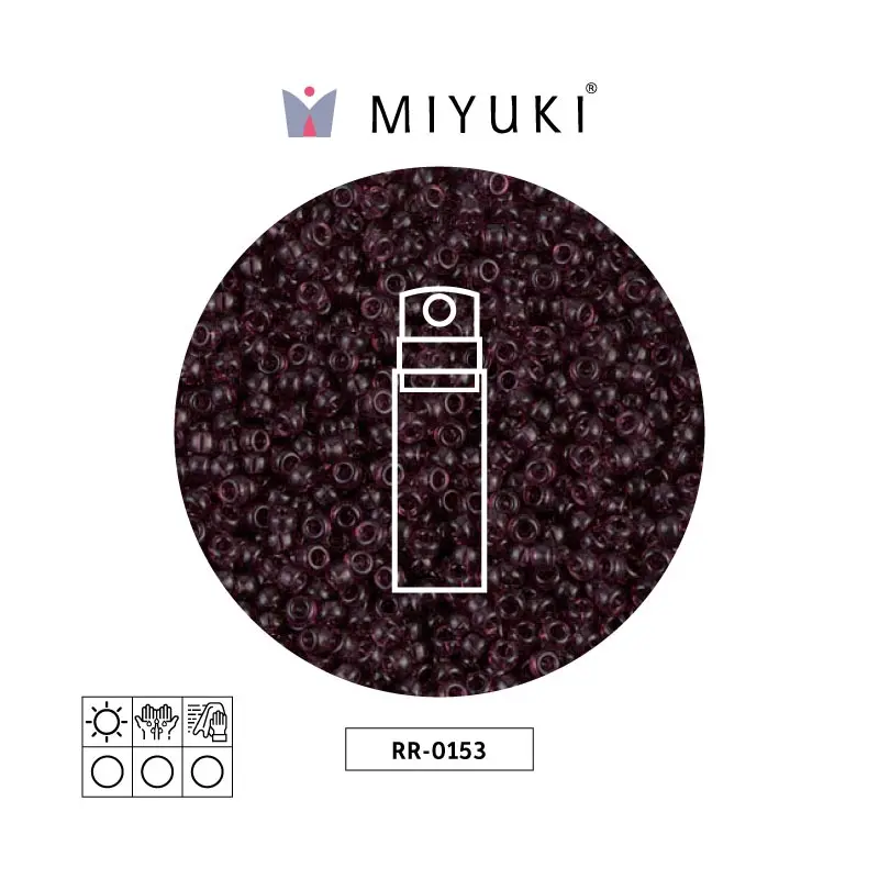 Mostacilla Miyuki rocalla 11/0 RR0153FR oscuro ahumado morado mate AB x 10g