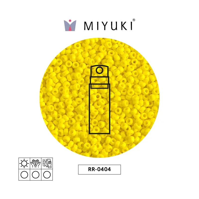 Mostacilla Miyuki rocalla 11/0 RR0404 opaco amarillo x 10g