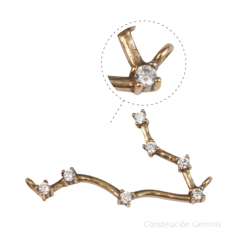 Dije micropave zodiaco geminis/R x 10unds