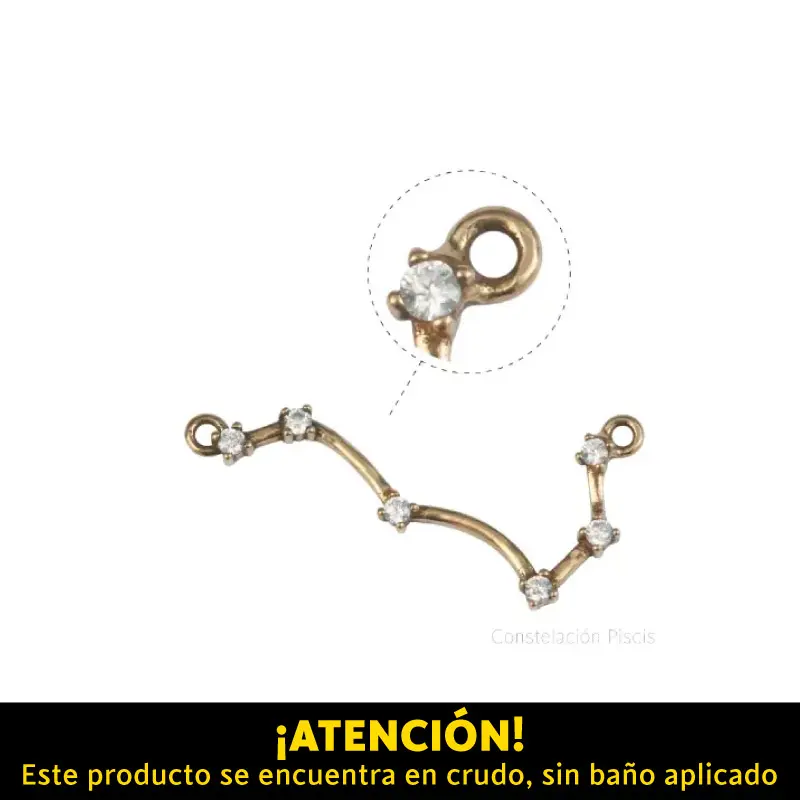 Dije micropave zodiaco piscis/R x 10unds