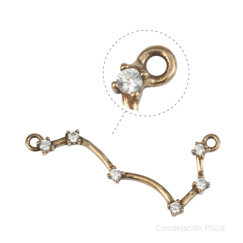 Dije micropave zodiaco piscis/R x 10unds