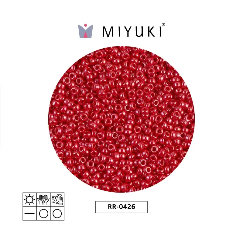Mostacilla Miyuki rocalla 11/0 RR0426 opaco rojo brillo x 250g
