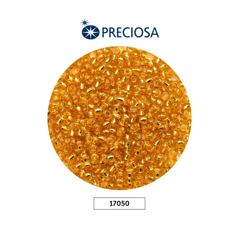 Mostacilla checa preciosa 8/0 3mm 17050 dorado oscuro x 500g