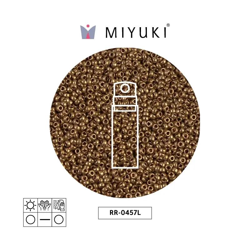 Mostacilla Miyuki rocalla 15/0 RR0457L metalizado claro bronce x 25g