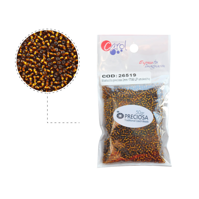 Mostacilla checa preciosa 10/0 17090 LP smoked topaz x 50g