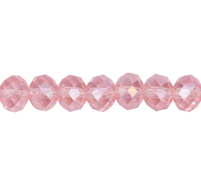 Murano rondela facetada 6mm rosaline 38 x 82unds