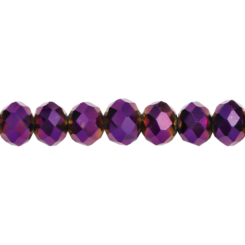 Murano rondela facetada 6mm vitrail light 135 x 80und