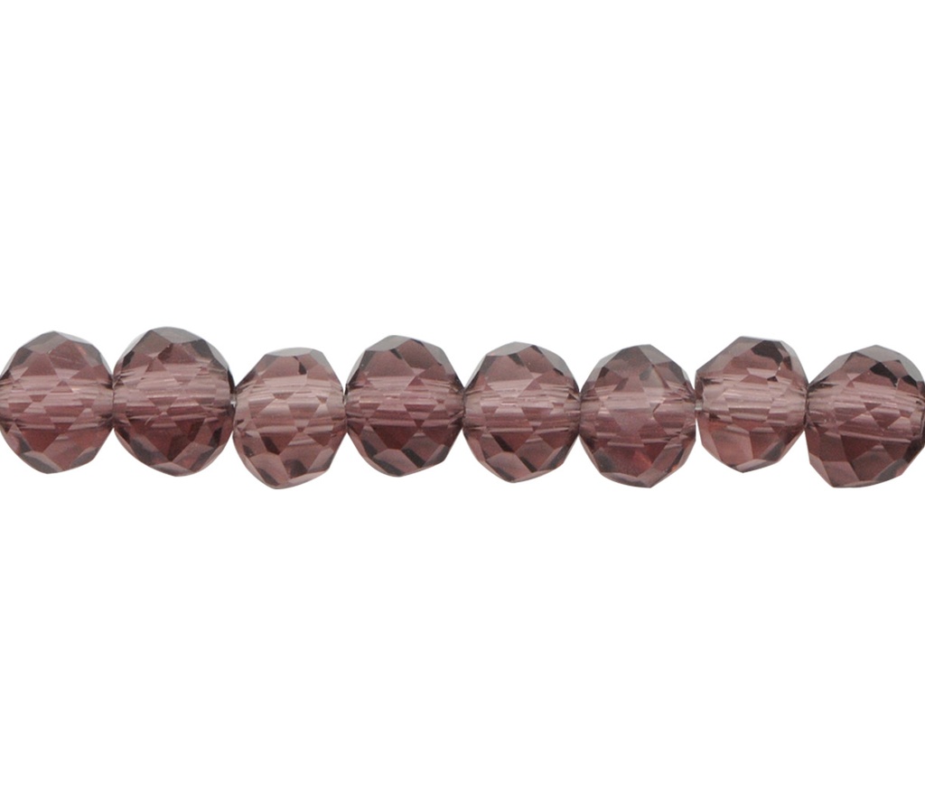 Murano rondela facetada 4mm amethyst 14 x 110unds