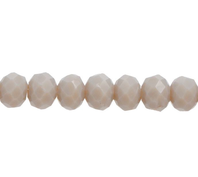Murano rondela facetada 6mm light grey 55AB x 82unds