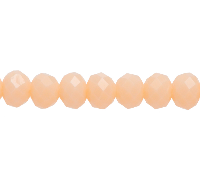 Murano rondela facetada 6mm beige 71 x 82und