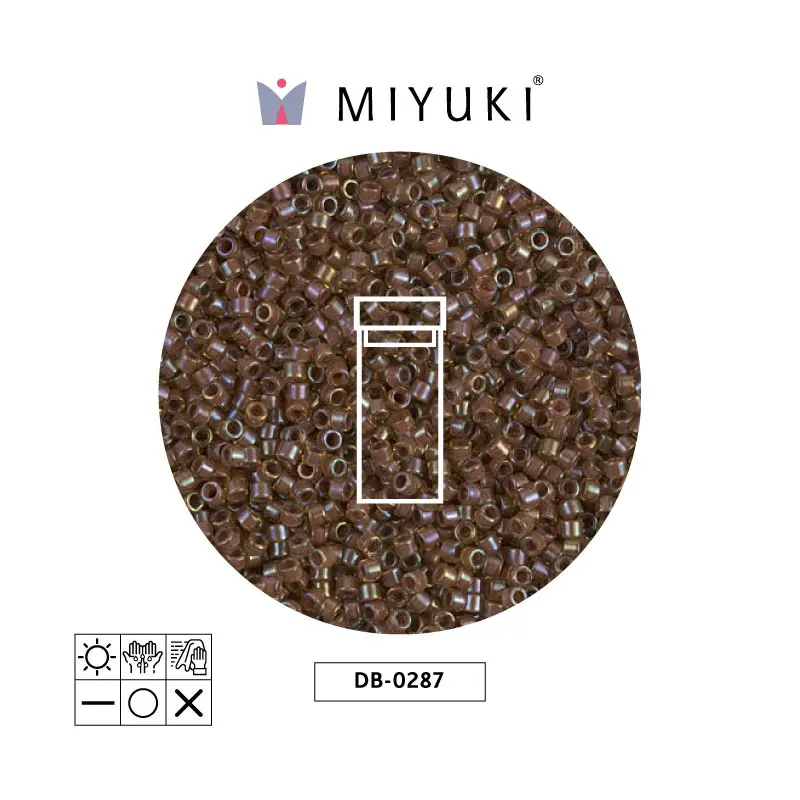 Miyuki delica 11/0 DB0287 cinnamon lined topaz luster x 3g