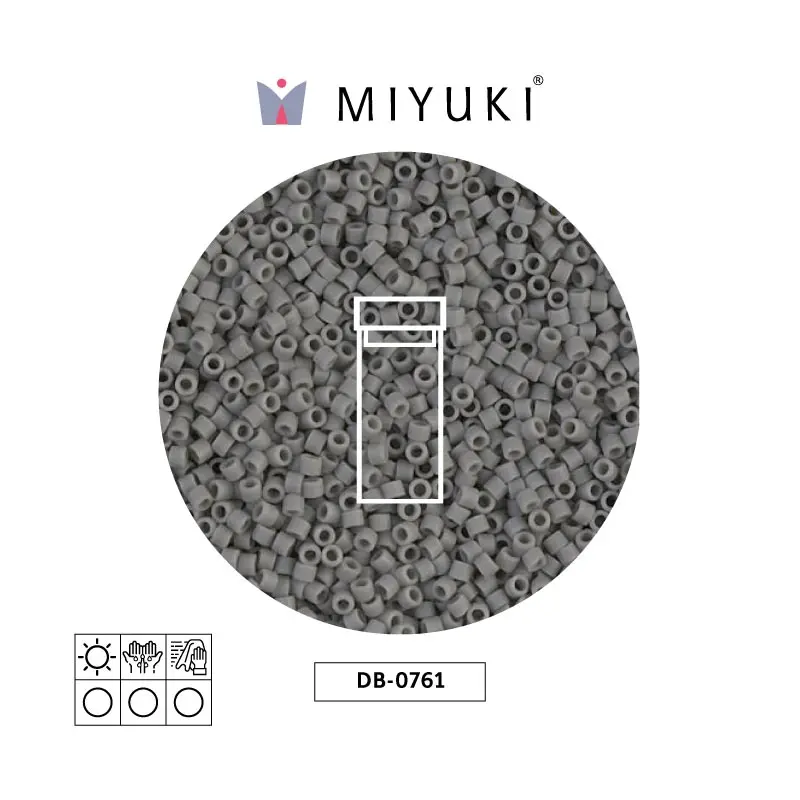 Miyuki delica 11/0 DB0761 mate opaco gris x 3g
