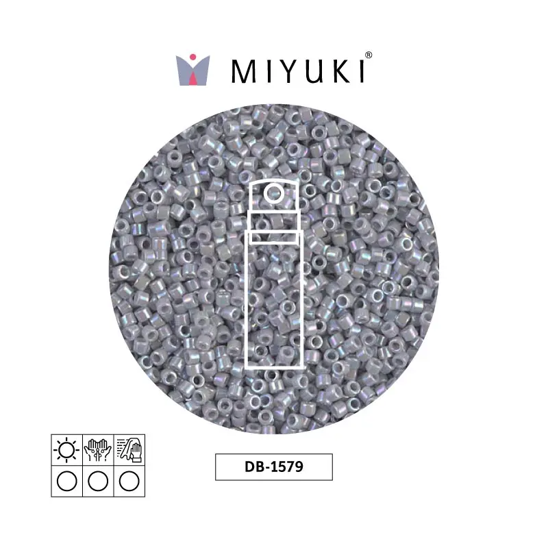 Miyuki delica 11/0 DB1579 opaque ghost grey AB x 10g