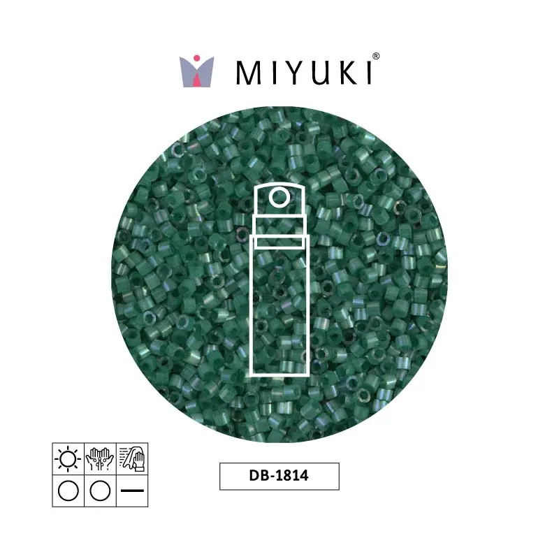 Miyuki delica 11/0 DB1814 verde satinado x 10g