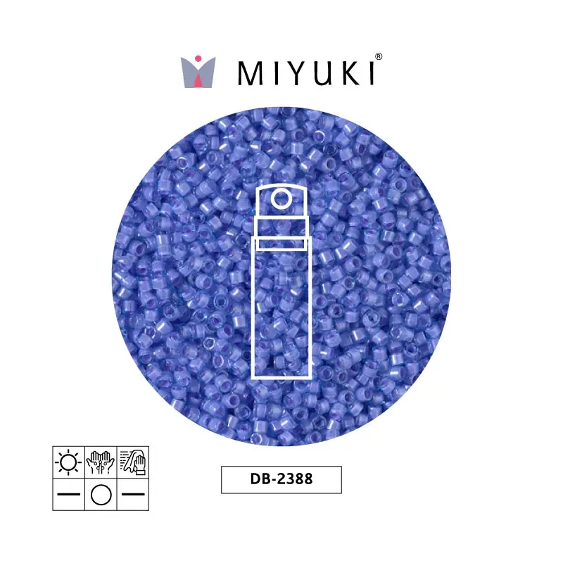 Miyuki delica 11/0 DB2388 color lined lavender x 10g