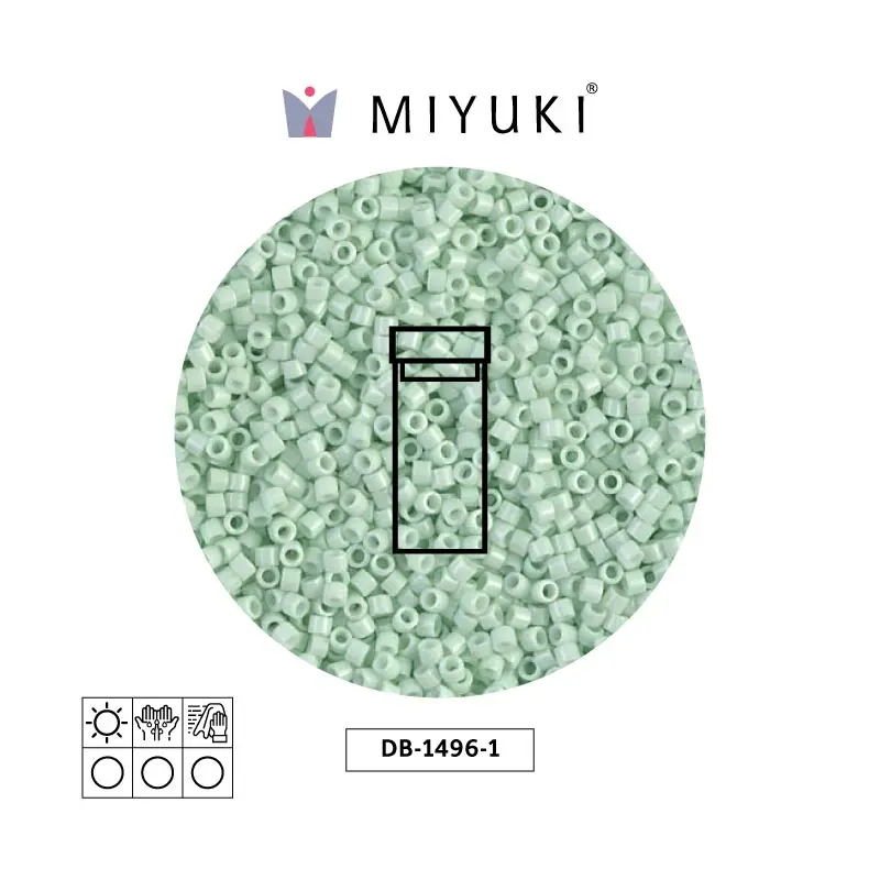 Miyuki delica 11/0 DB1496-1 opaque light mint x 3g